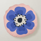 青花淡桃色 ラウンドクッション (裏面)