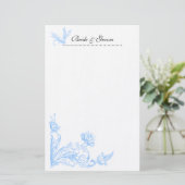 青花結婚文具 便箋 (スタンド正面)