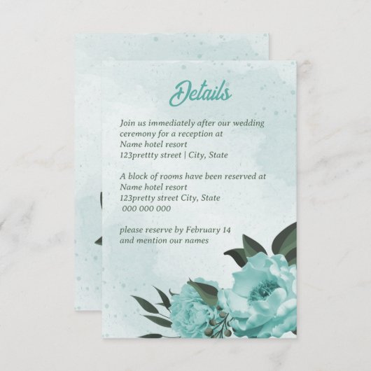 青花結婚緑 エンクロージャーカード (正面/裏面)