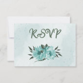 青花結婚緑 出欠カード (裏面)