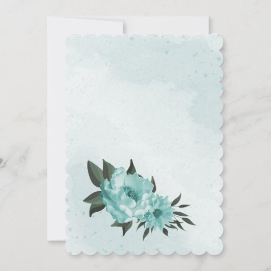 青花結婚緑 招待状 (裏面)