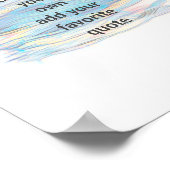 青芸術的ストライプ絵を描デザイン引用文の追加 ポスター (角)