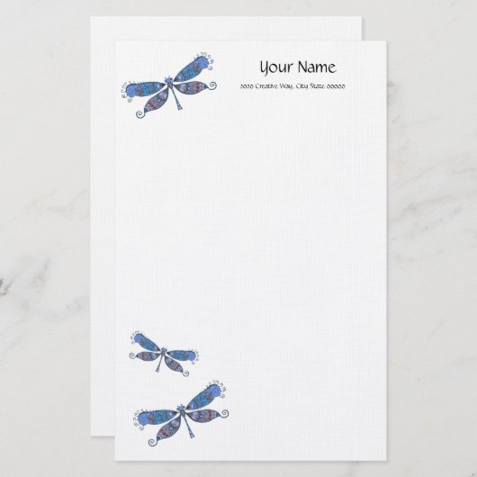 青芸術的トンフライ文房具 便箋 (正面/裏面)