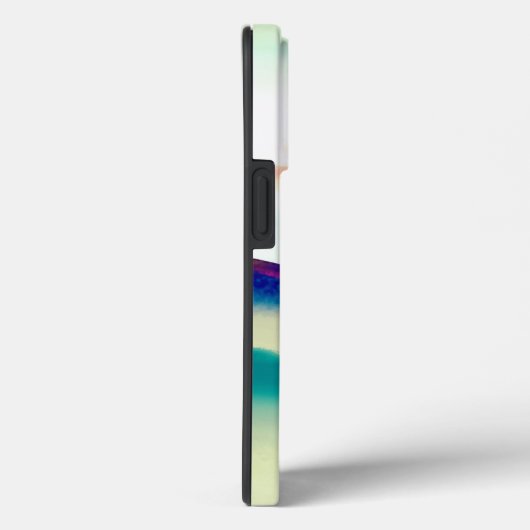 青芸術的抽象芸術横モノグラムの Case-Mate iPhoneケース (裏面 / 右)