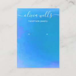 青芸術的水色イヤリング表示 名刺