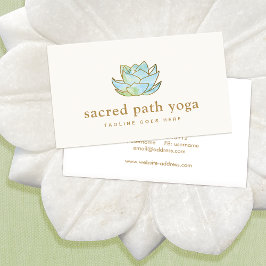 青芸術的水色蓮の花フローラ 名刺