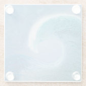 青芸術的波 ガラスコースター (裏面)