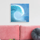 青芸術的波 キャンバスプリント (インサイチュ (リビング))