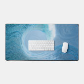 青芸術的波 デスクマット (キーボード&マウス)