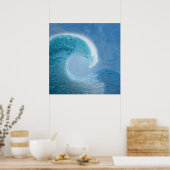 青芸術的波 ポスター (キッチン)