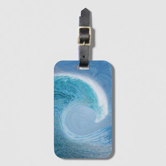 青芸術的波 ラゲッジタグ (正面縦)
