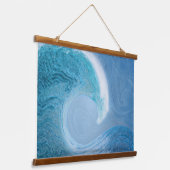 青芸術的波 吊り下げ型タペストリー (傾斜あり)