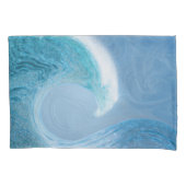 青芸術的波 枕カバー (正面)