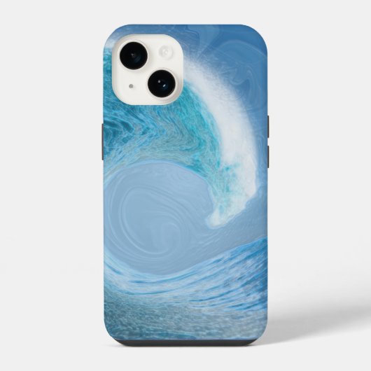 青芸術的波 iPhoneケース (裏面)