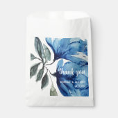 青芸術的緑フローラ水彩手絵を描型 フェイバーバッグ (正面)