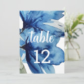 青芸術的色フローラ水彩手色彩の鮮やか 案内状 (スタンド正面)