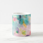 青芸術的。ホワイトコンテンポラリープレゼンテーションティ コーヒーマグカップ (中央)