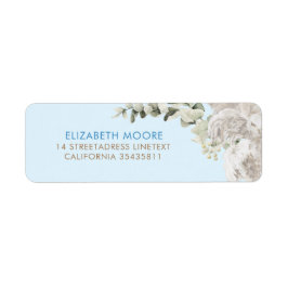 青茶色とセージの葉 ラベル