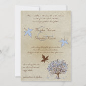 青茶色と茶色の木の結婚式招待状 #2 招待状 (裏面)