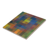 青茶色の正方形セラミックタイル タイル (側面)