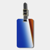 青茶色の白い抽象芸術テクスチャアートの背景 ラゲッジタグ (正面縦)