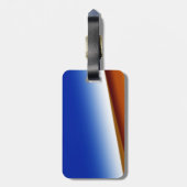 青茶色の白い抽象芸術テクスチャアートの背景 ラゲッジタグ (裏面縦)