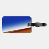 青茶色の白い抽象芸術テクスチャアートの背景 ラゲッジタグ (裏面横)