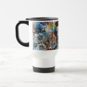 青茶色の花模様 トラベルマグ (左)