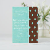 青茶色水玉5x4招待状 招待状 (スタンド正面)