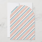 青茶色赤いスーツケースの別れパーティー招待状 招待状 (裏面)