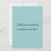 青茶色 ダマスク モノグラム 結婚式招待状 招待状 (裏面)