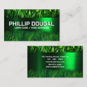 青草とメタリックフェイクな質感 名刺 (正面/裏面)