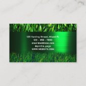 青草とメタリックフェイクな質感 名刺 (裏面)