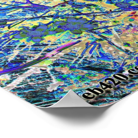 青草と花 ポスター (角)