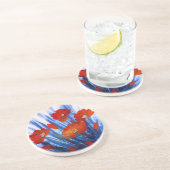 青草の中の赤いケシ コースター (側面)