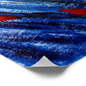 青草の中の赤いケシ ポスター (角)