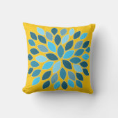 青菊と黄菊フローラ クッション (正面)