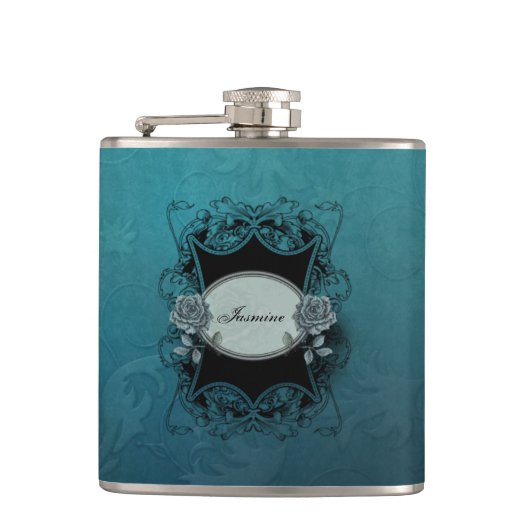 青華美いダマスク フラスク (正面)