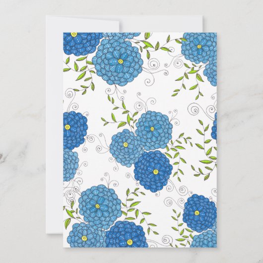 青華美い花と緑の離れブライダルシャワー 招待状 (裏面)