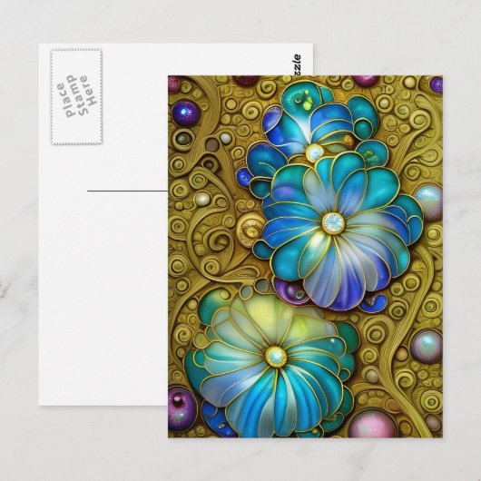 青華美い花 ポストカード (正面/裏面)