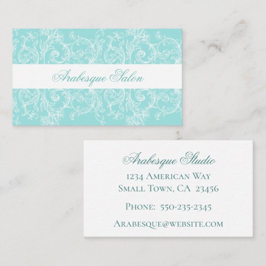 青華美と白の名刺 名刺 (正面/裏面)