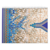 青華美と茶色のペイズリーモチーフ カレンダー (カバー)