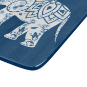 青華美パターン（の模様が）ある象 カッティングボード (角)