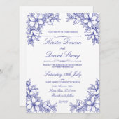 青華美フローラ結婚式招待状 招待状 (正面/裏面)