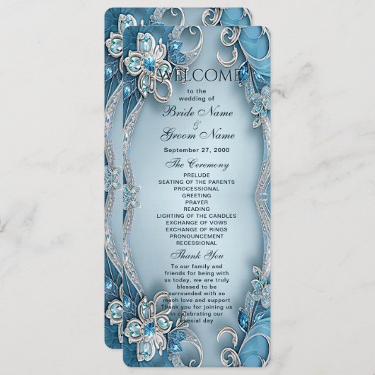 青華美フローラ結婚式 プログラム (正面/裏面)