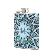 青華美モノグラムマンダラパーソナライズされた フラスク (左)