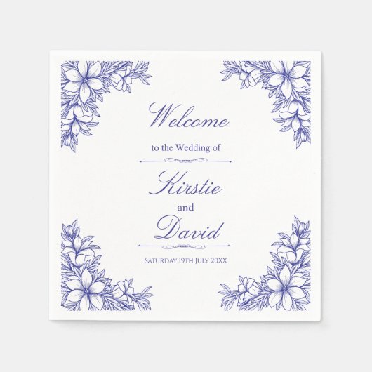 青華美結婚フローラ スタンダードカクテルナプキン (正面)