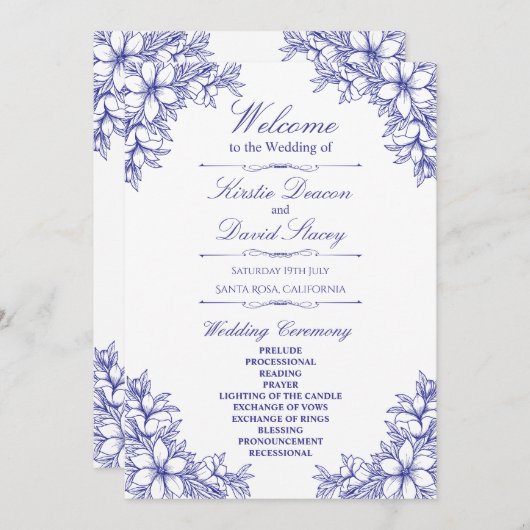 青華美結婚フローラ プログラム (正面/裏面)