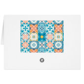 青華美色とオレンジ色のタイル (裏面横)