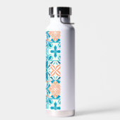 青華美色とオレンジ色のタイル ウォーターボトル (左面)